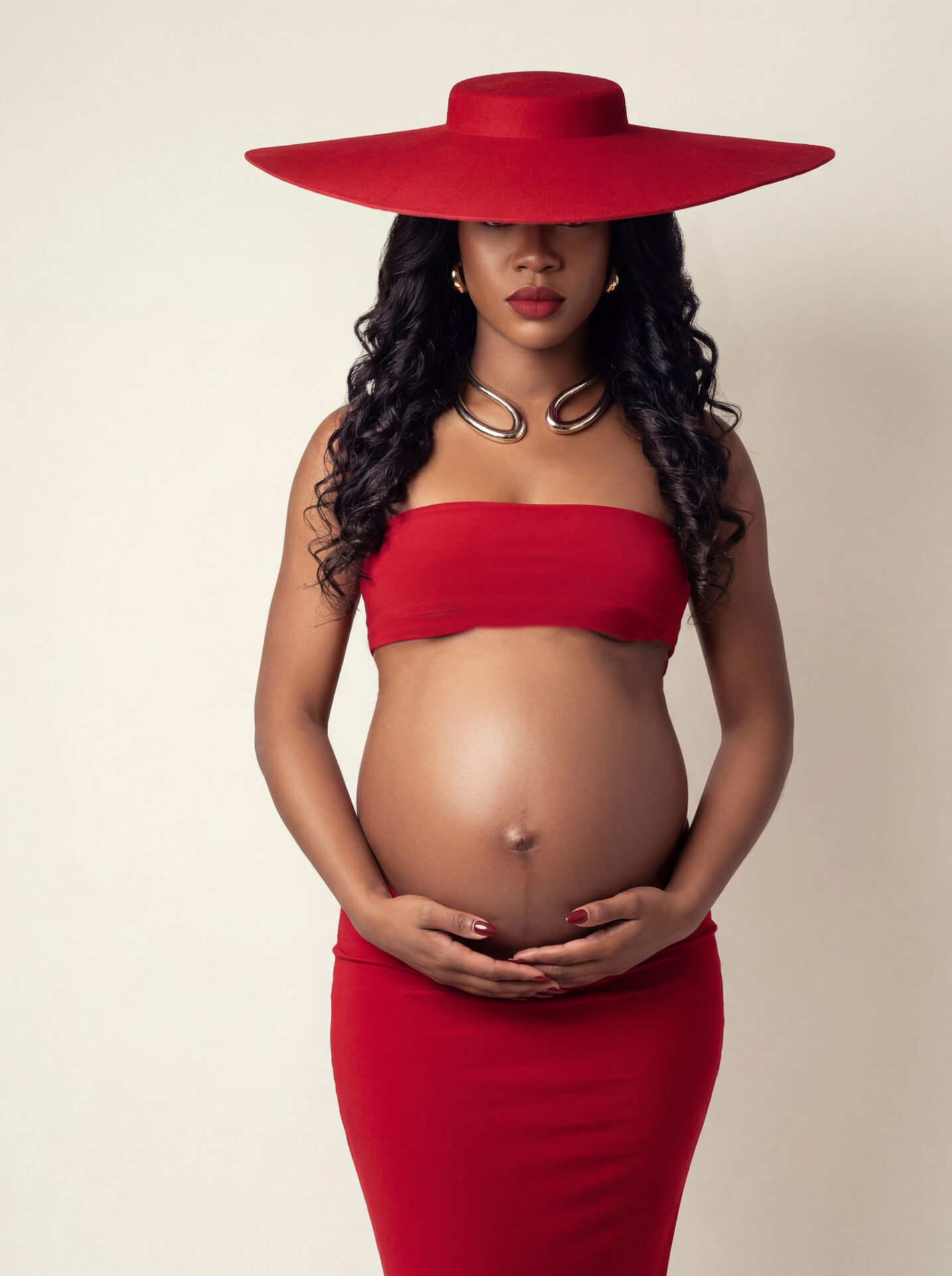 Pregnant woman in a maternity photoshoot